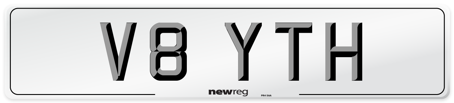 V8 YTH Number Plate from New Reg